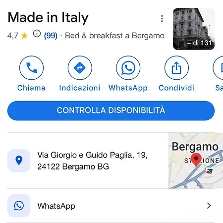 Made In Italy 3* Bergame